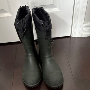 Kamik Kids Olive Green and Black Rain Boots